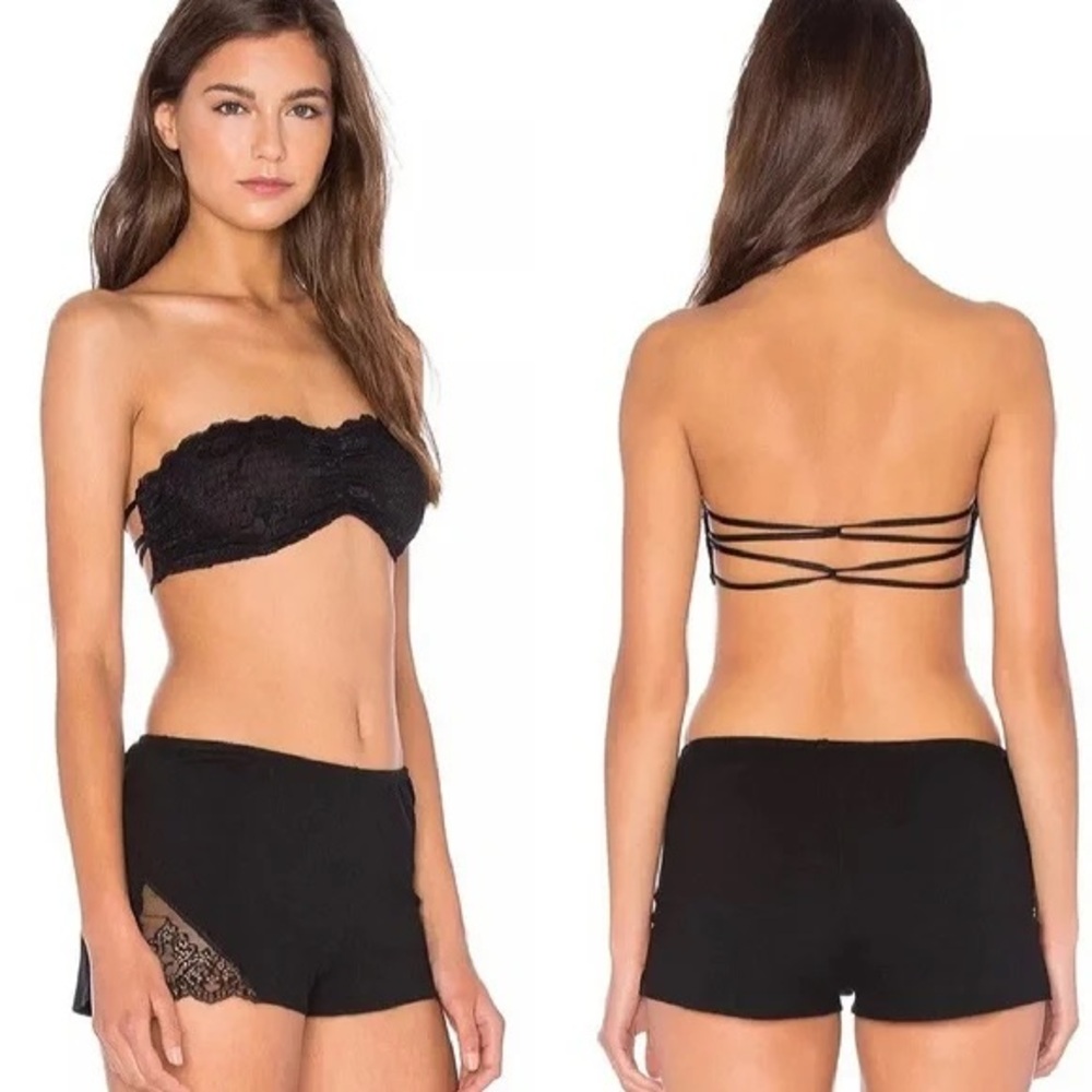 Free People • Black Essential Bandeau Strappy Bralette